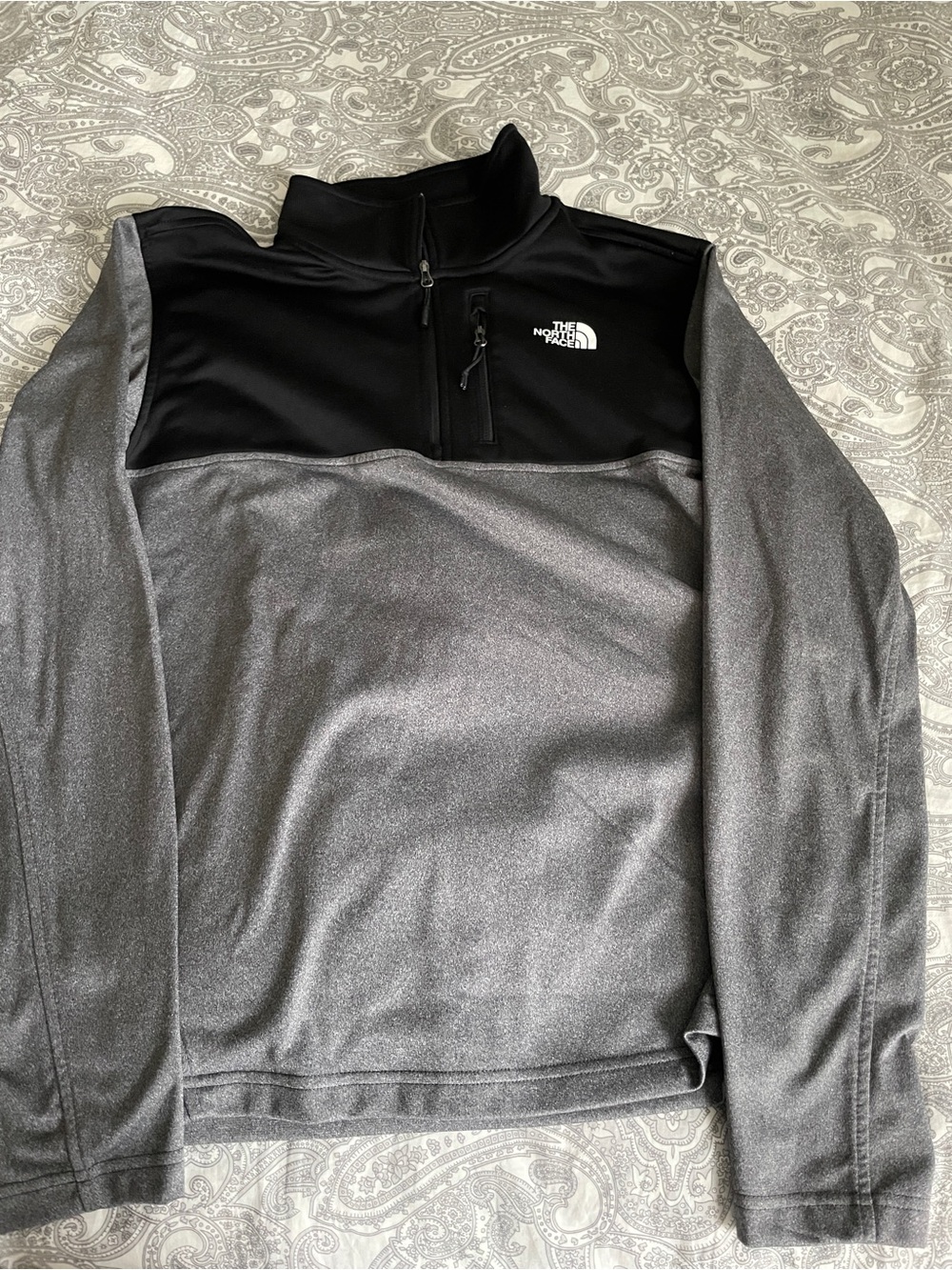 The North Face Men’s Half-Zip Performance Pullover - Black & Gray